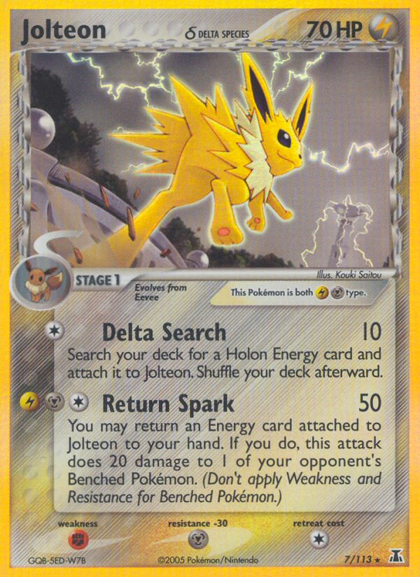 Jolteon (7/113) (Delta Species) [EX: Delta Species] | The Gaming-Verse