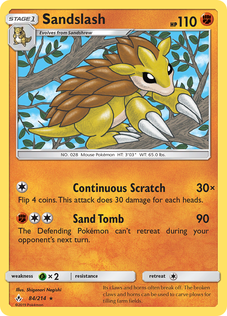 Sandslash (84/214) [Sun & Moon: Unbroken Bonds] | The Gaming-Verse