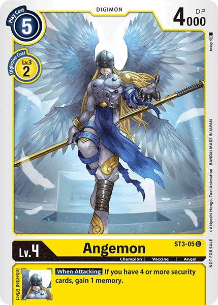 Angemon [ST3-05] (Official Tournament Pack Vol.3) [Starter Deck: Heaven's Yellow Promos] | The Gaming-Verse