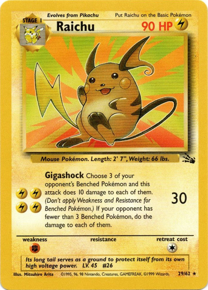 Raichu (29/62) [Fossil Unlimited] | The Gaming-Verse