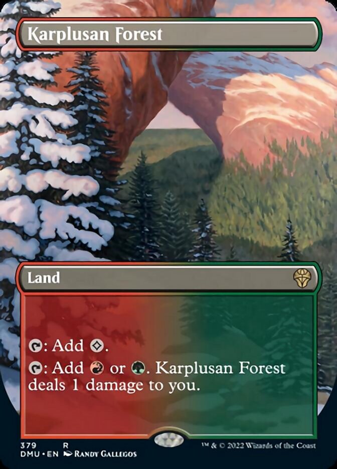 Karplusan Forest (Borderless Alternate Art) [Dominaria United] | The Gaming-Verse