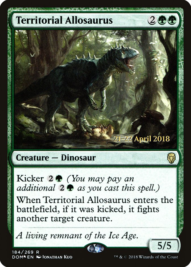 Territorial Allosaurus  (Prerelease) [Dominaria Prerelease Promos] | The Gaming-Verse