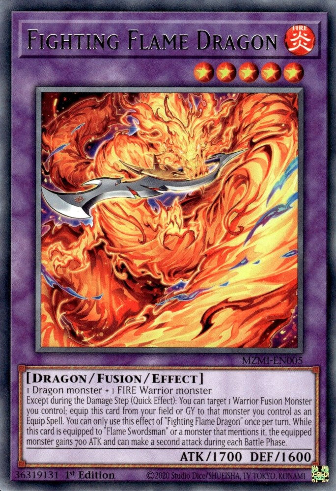 Fighting Flame Dragon [MZMI-EN005] Rare | The Gaming-Verse