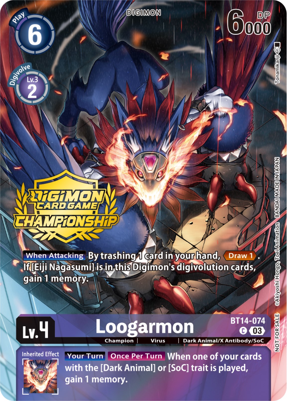 Loogarmon [BT14-074] (Championship 2023 Tamers Pack) [Blast Ace Promos] | The Gaming-Verse