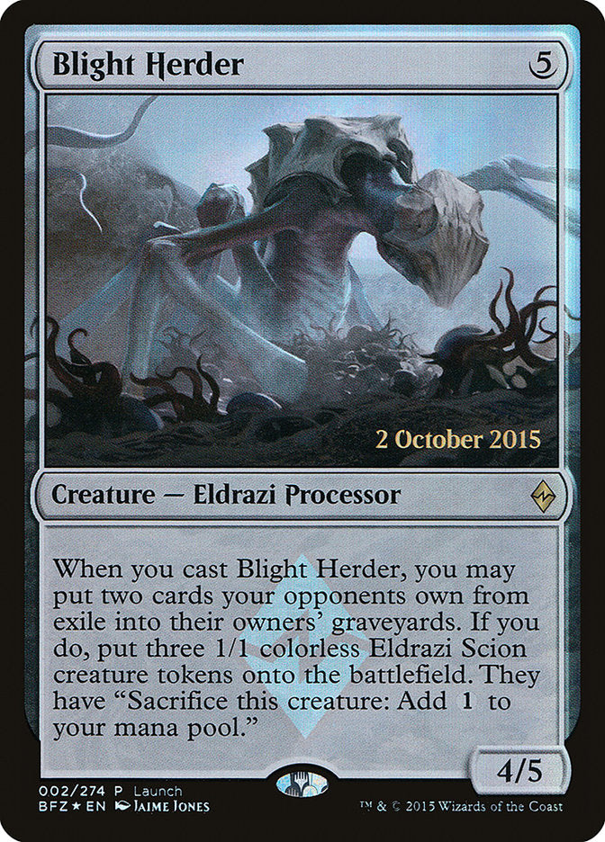 Blight Herder (Launch) [Battle for Zendikar Promos] | The Gaming-Verse