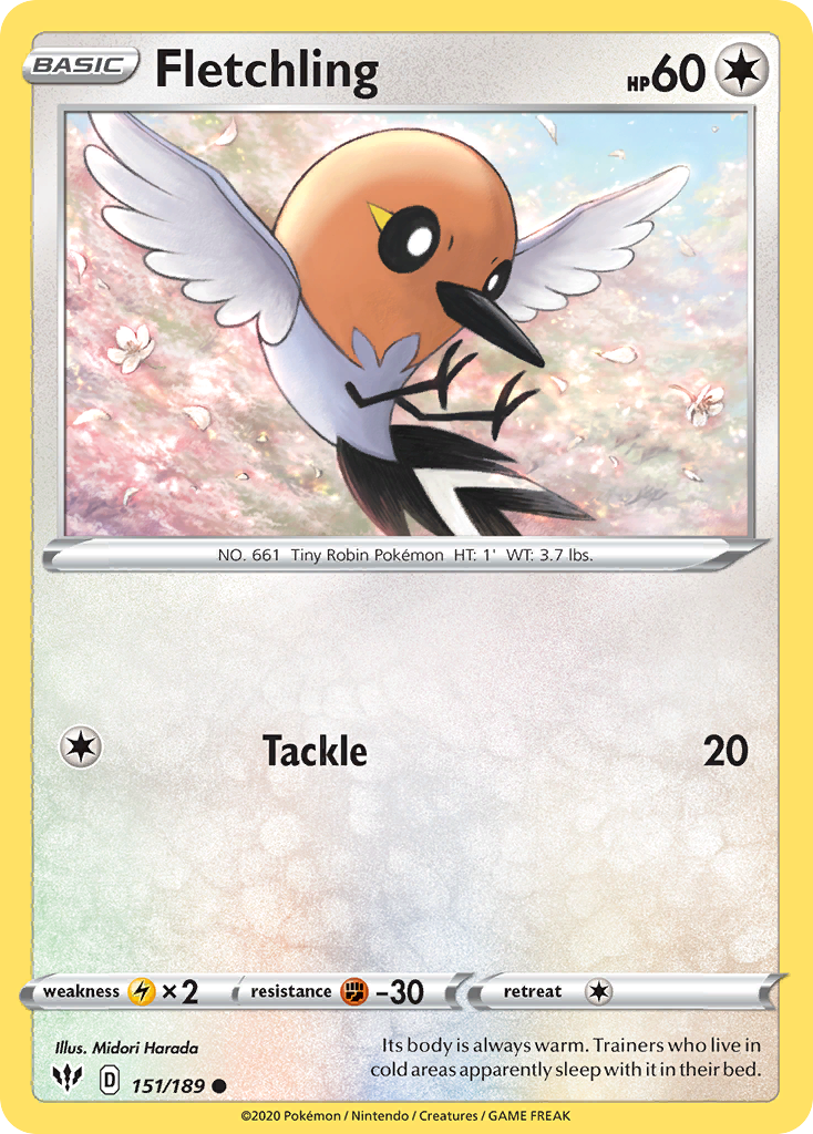 Fletchling (151/189) [Sword & Shield: Darkness Ablaze] | The Gaming-Verse