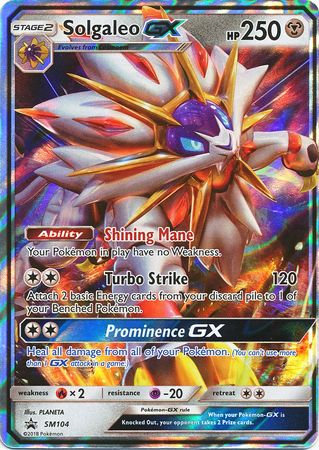 Solgaleo GX (SM104) (Jumbo Card) [Sun & Moon: Black Star Promos] | The Gaming-Verse