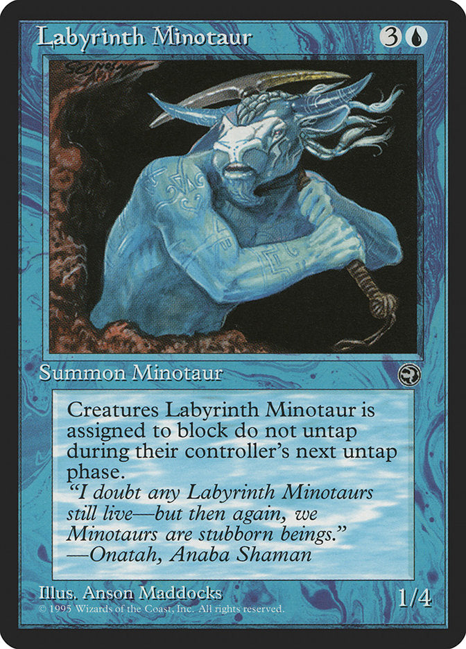 Labyrinth Minotaur (Onatah Flavor Text) [Homelands] | The Gaming-Verse