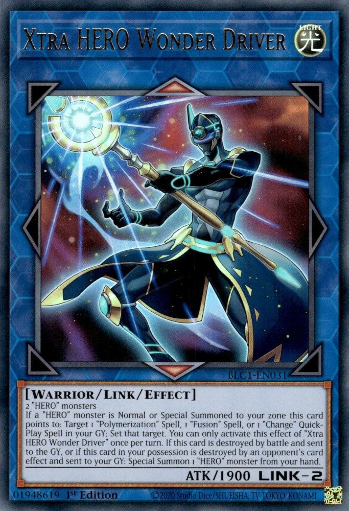 Xtra HERO Wonder Driver [BLC1-EN031] Ultra Rare | The Gaming-Verse