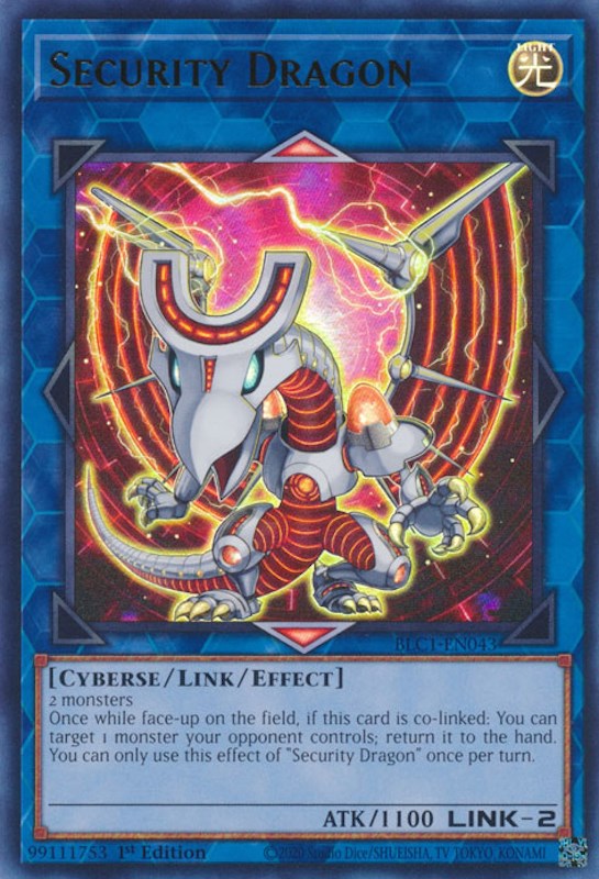 Security Dragon [BLC1-EN043] Ultra Rare | The Gaming-Verse