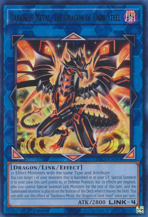 Darkness Metal, the Dragon of Dark Steel [BLC1-EN044] Ultra Rare | The Gaming-Verse