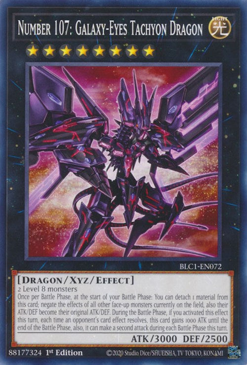 Number 107: Galaxy-Eyes Tachyon Dragon [BLC1-EN072] Common | The Gaming-Verse