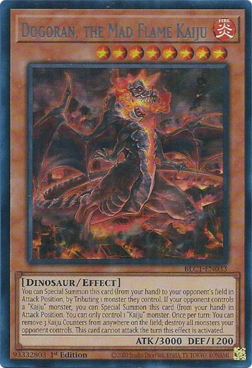 Dogoran, the Mad Flame Kaiju (Silver) [BLC1-EN033] Ultra Rare | The Gaming-Verse