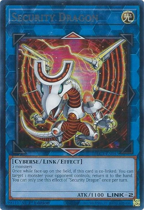 Security Dragon (Silver) [BLC1-EN043] Ultra Rare | The Gaming-Verse