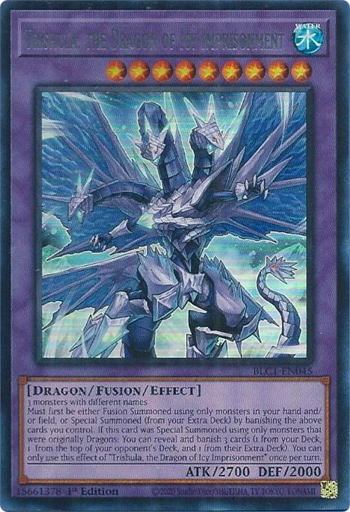 Trishula, the Dragon of Icy Imprisonment (Silver) [BLC1-EN045] Ultra Rare | The Gaming-Verse