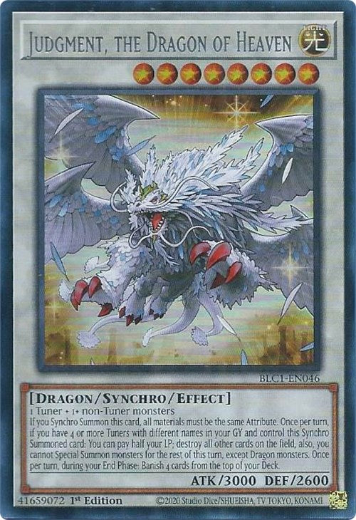 Judgment, the Dragon of Heaven (Silver) [BLC1-EN046] Ultra Rare | The Gaming-Verse