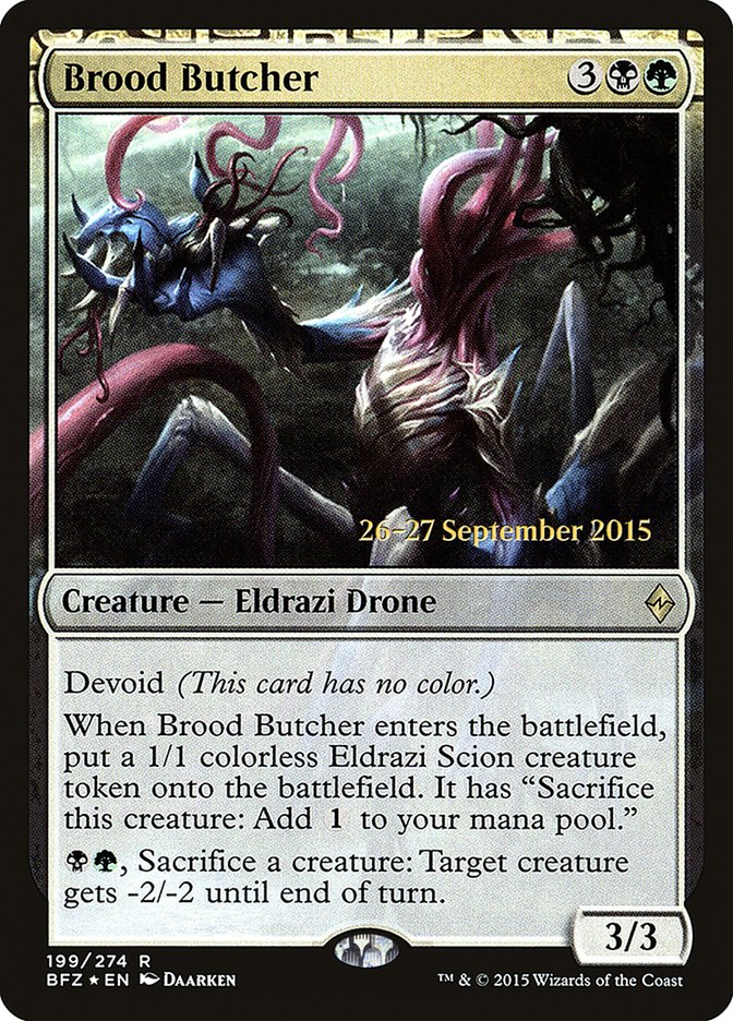 Brood Butcher  (Prerelease) [Battle for Zendikar Prerelease Promos] | The Gaming-Verse