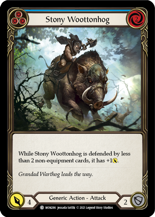 Stony Woottonhog (Blue) [MON286] 1st Edition Normal | The Gaming-Verse