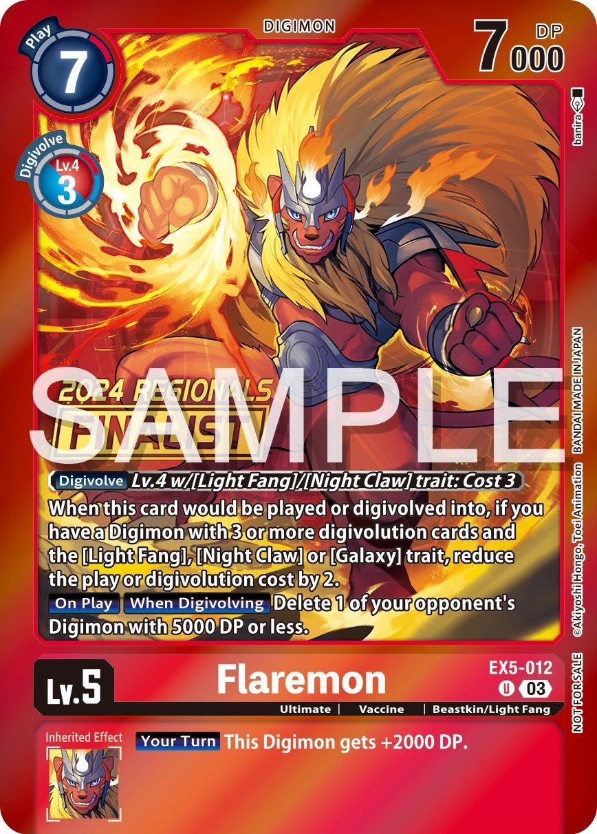 Flaremon [EX5-012] (2024 Regionals Finalist) [Animal Colosseum Promos] | The Gaming-Verse