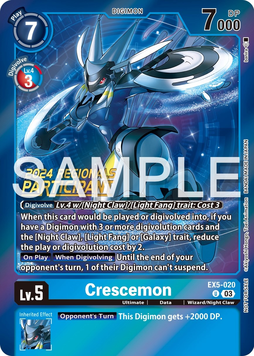 Crescemon [EX5-020] (2024 Regionals Participant) [Animal Colosseum Promos] | The Gaming-Verse