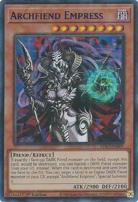 Archfiend Empress (Blue) [LDS3-EN007] Ultra Rare | The Gaming-Verse