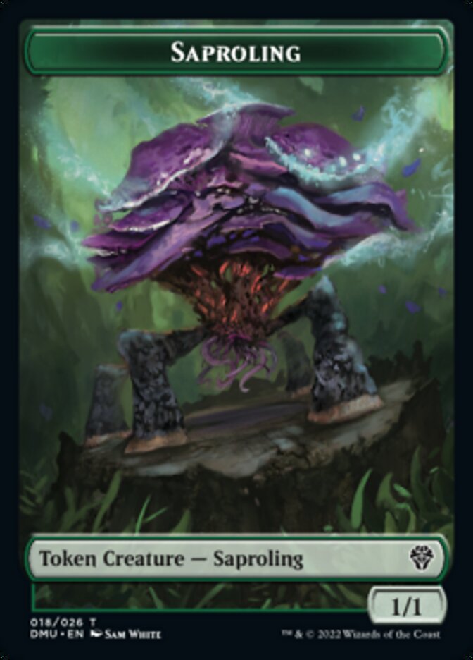 Saproling // Elemental Double-sided Token [Dominaria United Tokens] | The Gaming-Verse