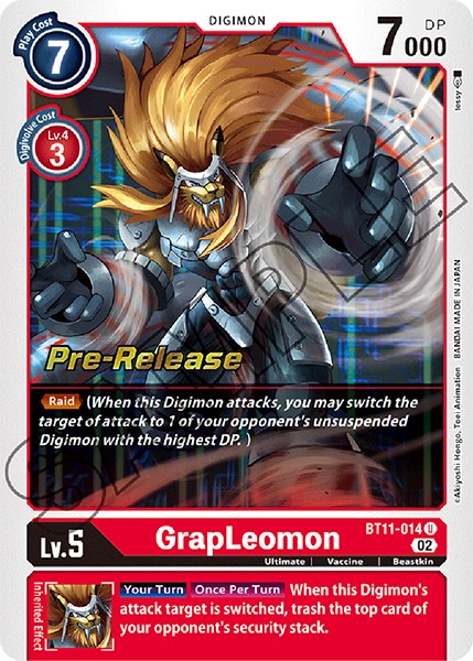 GrapLeomon [BT11-014] [Dimensional Phase Pre-Release Promos] | The Gaming-Verse