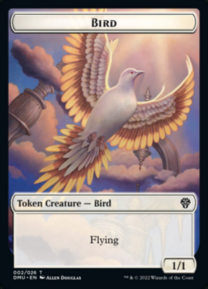 Bird (002) // Zombie Double-sided Token [Dominaria United Tokens] | The Gaming-Verse