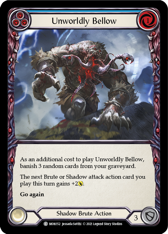 Unworldly Bellow (Blue) [MON152] 1st Edition Normal | The Gaming-Verse