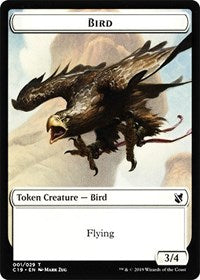 Bird (001) // Sculpture Double-sided Token [Commander 2019 Tokens] | The Gaming-Verse