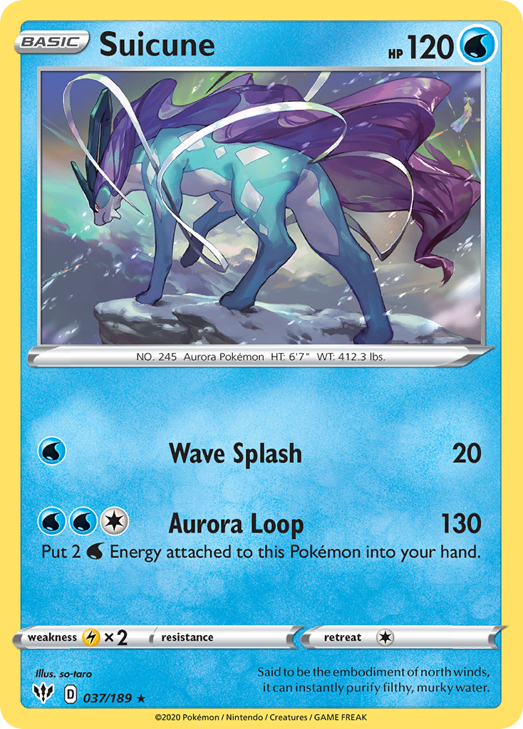 Suicune (037/189) [Sword & Shield: Darkness Ablaze] | The Gaming-Verse