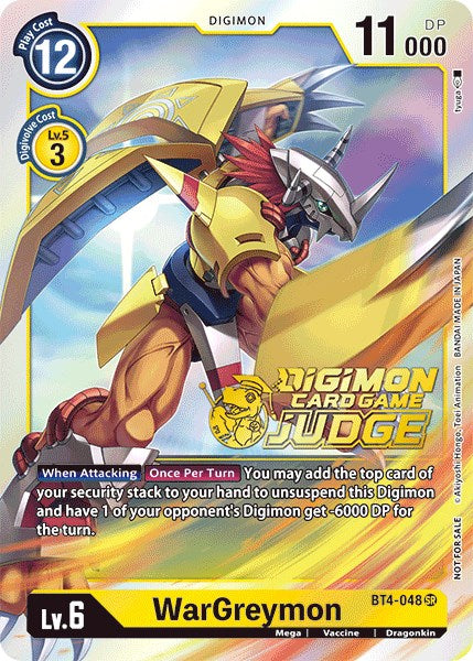 WarGreymon [BT4-048] (Judge Pack 1) [Great Legend Promos] | The Gaming-Verse