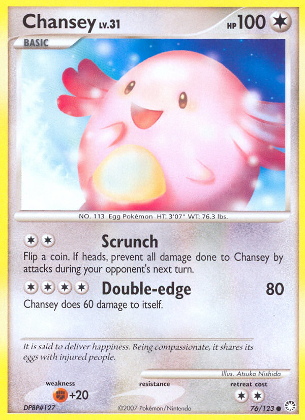 Chansey (76/123) [Diamond & Pearl: Mysterious Treasures] | The Gaming-Verse