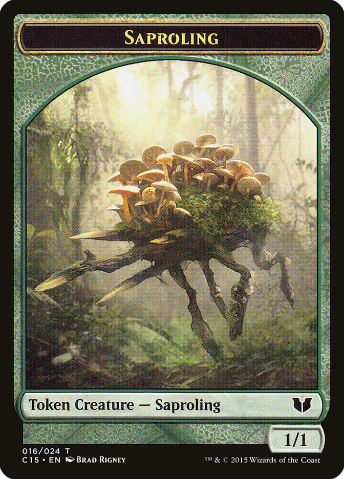 Elephant // Saproling Double-Sided Token [Commander 2015 Tokens] | The Gaming-Verse