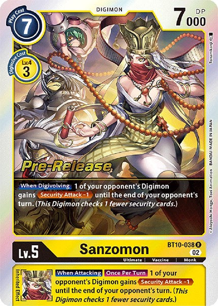 Sanzomon [BT10-038] [Xros Encounter Pre-Release Cards] | The Gaming-Verse