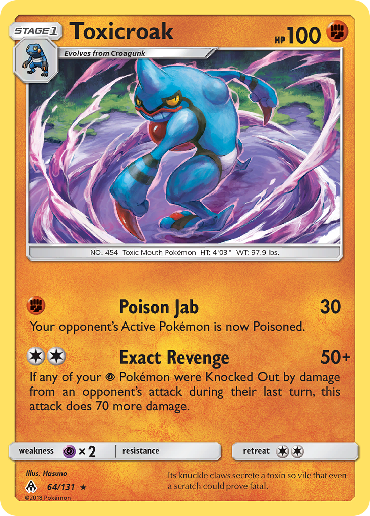 Toxicroak (64/131) [Sun & Moon: Forbidden Light] | The Gaming-Verse