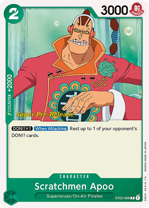 Scratchmen Apoo [Super Pre-Release Starter Deck: Worst Generation] | The Gaming-Verse