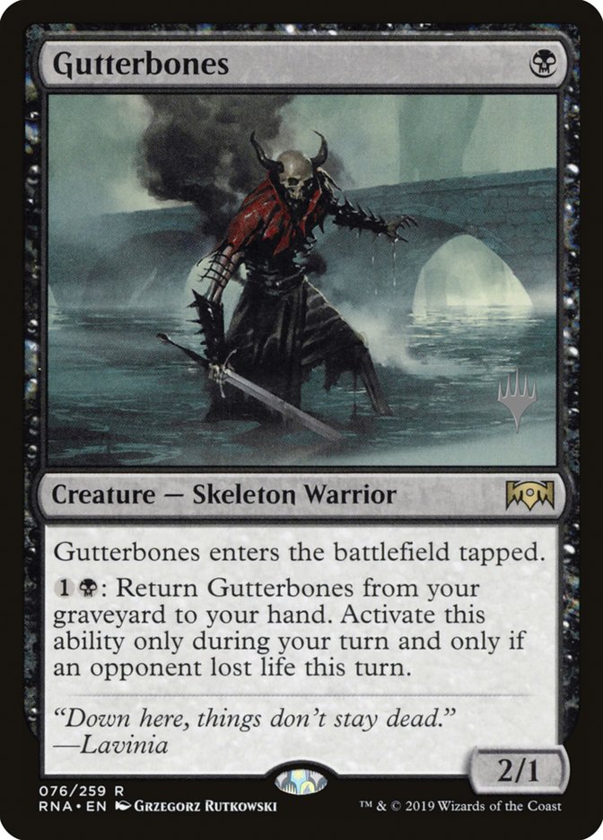 Gutterbones (Promo Pack) [Ravnica Allegiance Promos] | The Gaming-Verse