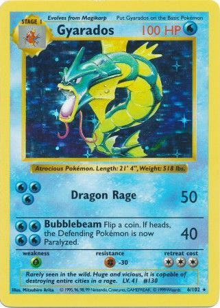 Gyarados (6/102) [Base Set Shadowless Unlimited] | The Gaming-Verse