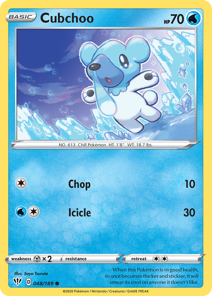 Cubchoo (048/189) [Sword & Shield: Darkness Ablaze] | The Gaming-Verse