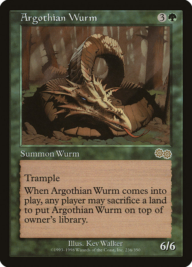 Argothian Wurm [Urza's Saga] | The Gaming-Verse