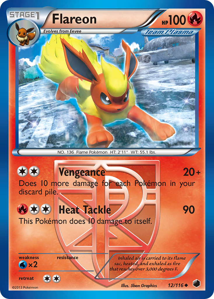 Flareon (12/116) [Black & White: Plasma Freeze] | The Gaming-Verse