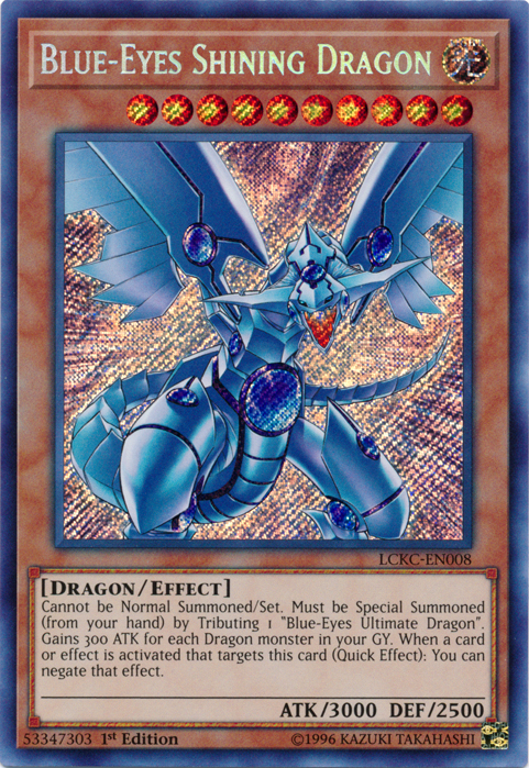 Blue-Eyes Shining Dragon [LCKC-EN008] Secret Rare | The Gaming-Verse