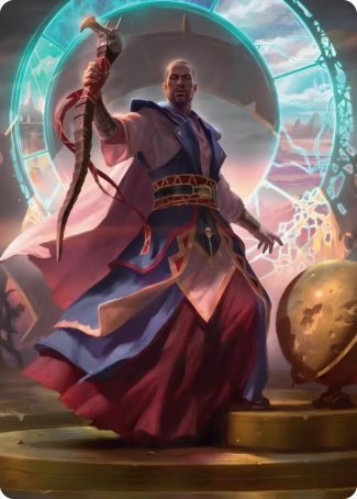 Teferi, Who Slows the Sunset Art Card [Innistrad: Midnight Hunt Art Series] | The Gaming-Verse