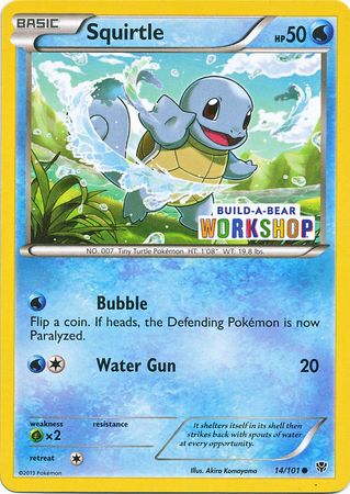 Squirtle (14/101) (Build A Bear Workshop Exclusive) [Black & White: Plasma Blast] | The Gaming-Verse