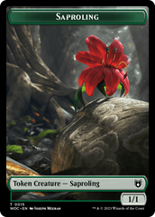 Faerie // Saproling Double-Sided Token [Wilds of Eldraine Commander Tokens] | The Gaming-Verse