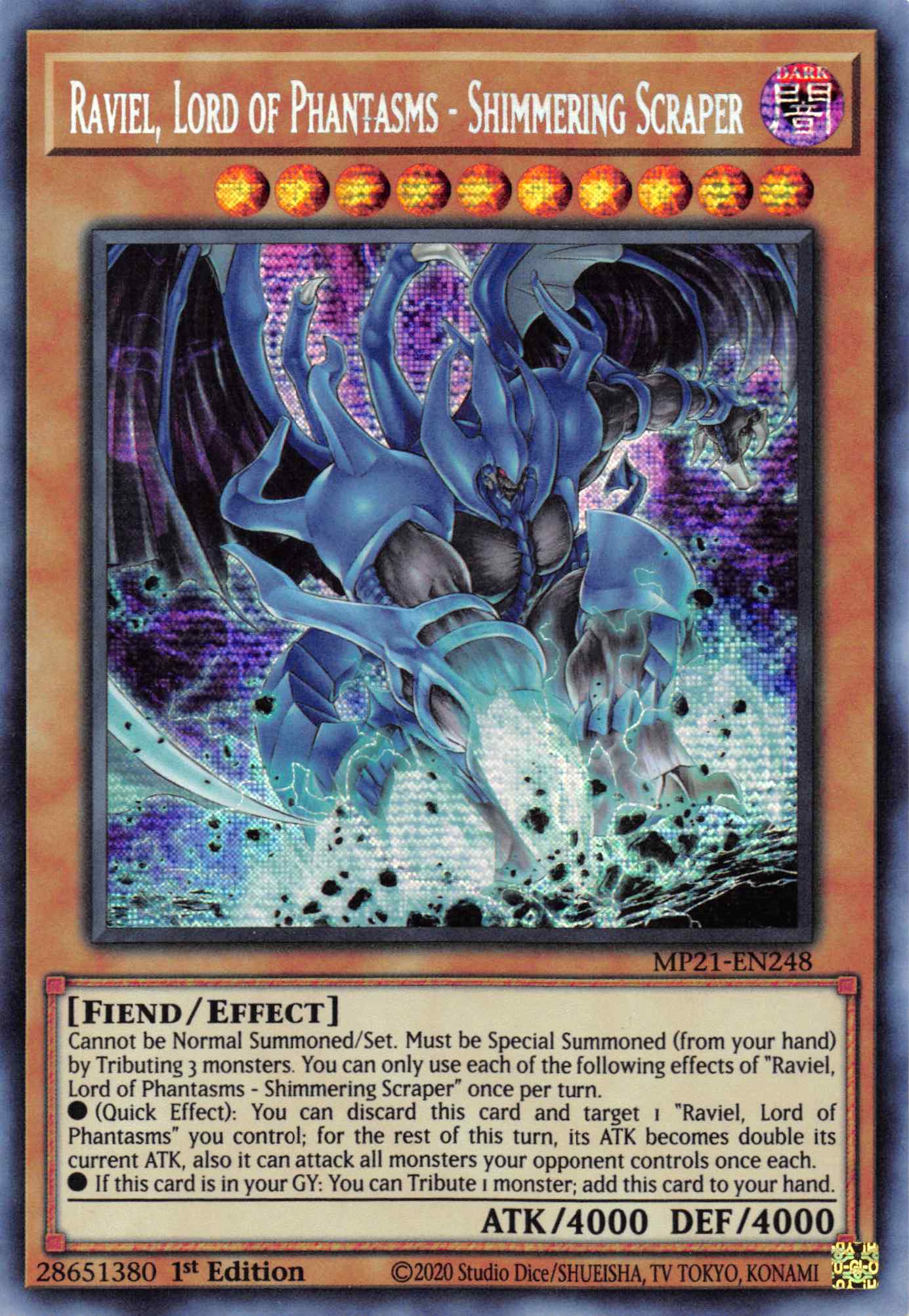 Raviel, Lord of Phantasms - Shimmering Scraper [MP21-EN248] Prismatic Secret Rare | The Gaming-Verse