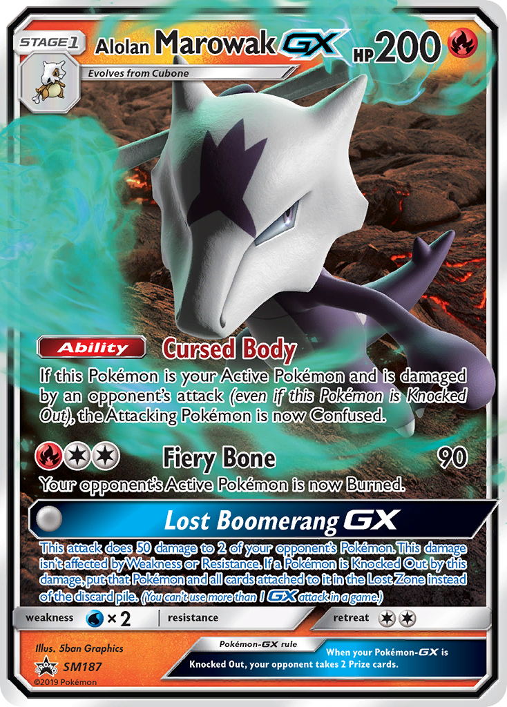 Alolan Marowak GX (SM187) [Sun & Moon: Black Star Promos] | The Gaming-Verse