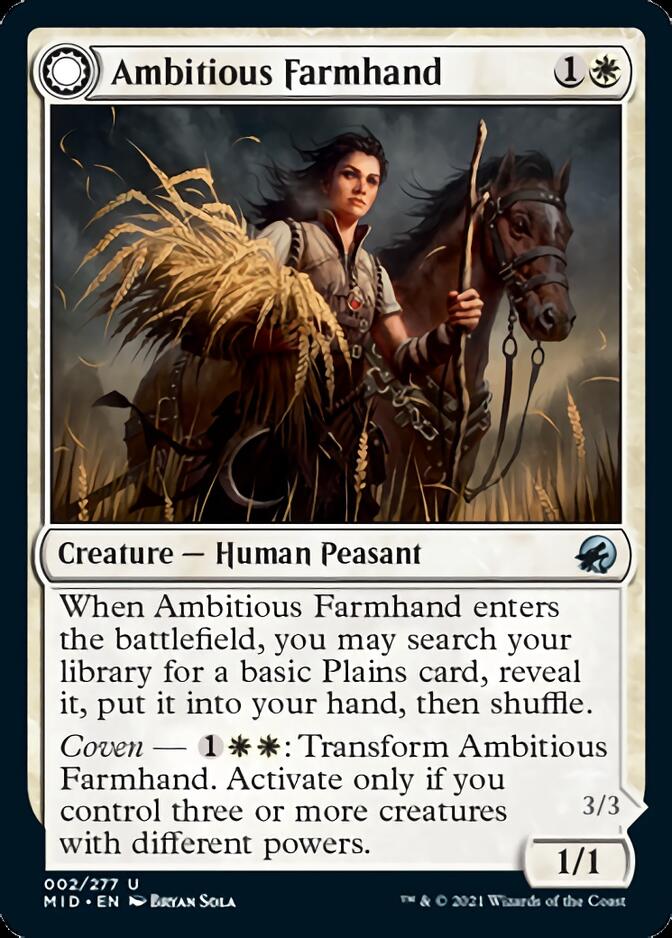 Ambitious Farmhand // Seasoned Cathar [Innistrad: Midnight Hunt] | The Gaming-Verse