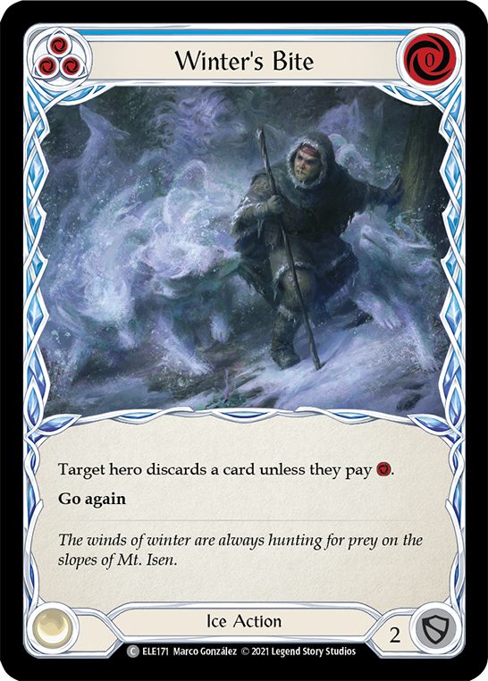 Winter's Bite (Blue) [ELE171] (Tales of Aria)  1st Edition Rainbow Foil | The Gaming-Verse